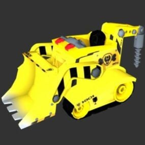 Modelo 3d de veículo de escombros para jogos
