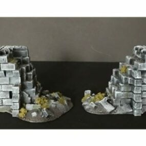 Ruined Walls Printble 3d-modell