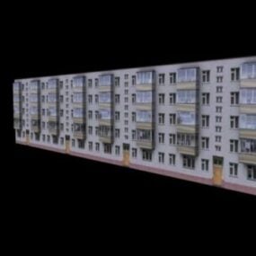5층 러시아 아파트 3d 모델