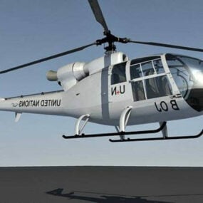 Sa342 Гелікоптер Газель 3d модель