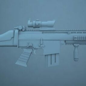 Scar-h Rifle Gun 3d model