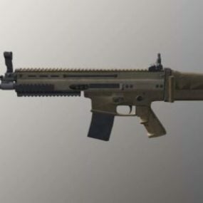 Scar-l Gun Weapon דגם תלת מימד