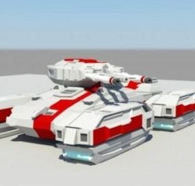 Sci-fi Battle Tank 3d model