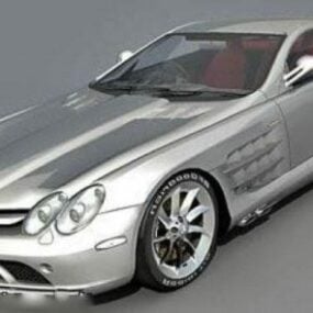 Silver Paint Slr Mclaren Car 3d model
