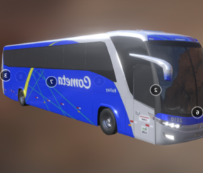 Modelo 3d do carro de ônibus Sm