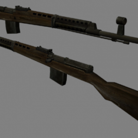 Army Svt40 Rifle Gun 3d model