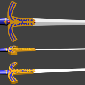 Weapon Saber Sword Set 3d model