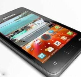 Modelo 2d del teléfono Samsung Galaxy S3 negro