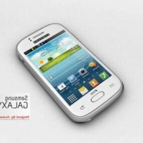Modelo 3d do telefone jovem Samsung Galaxy