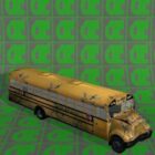 Yellow School Bus Wrecked Vehicle