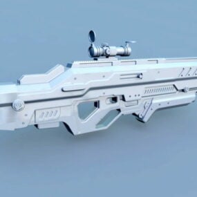 3д модель научно-фантастического боевого винтовочного оружия