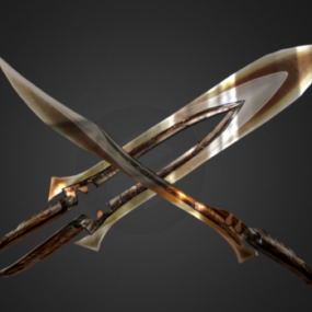 Sci-fi Gaming God Sword Weapon 3d model