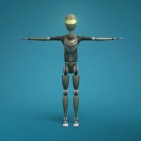 3д модель научно-фантастического робота-мужчины