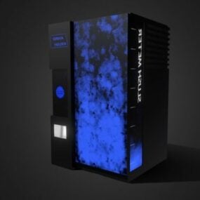 3д модель торгового автомата научно-фантастического дизайна