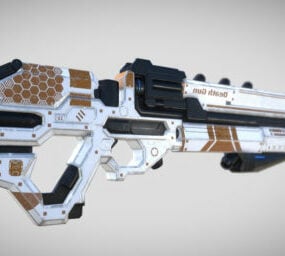 3д модель научно-фантастической лазерной пушки