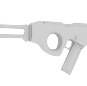 Научно-фантастический Lowpoly 3д модель пистолета Дизайн
