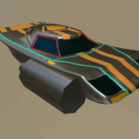 Bilim Kurgu Coupe Araba Konsepti 3D model