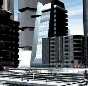Toekomstig Downtown Building 3D-model