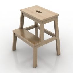 Modelo 3d de móveis Ikea estilo escada de assento