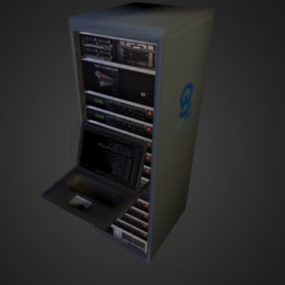 Modello 3d del rack server tower
