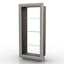 Glass Shelf Fendi Design 3d model