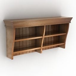Wooden Shelf Ikea Design 3d model