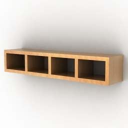 Horizontal Shelf Ikea Design 3d model