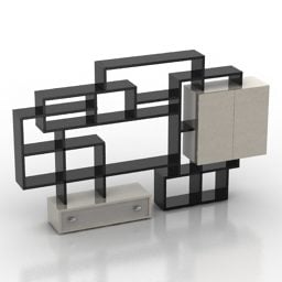 Lines Style Shelf Marchetti Design 3d model