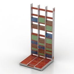 Bücherregal für Barmöbel 3D-Modell