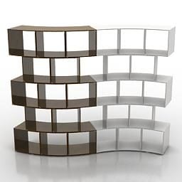 قفسه های مینیمالیستی Antonello Design مدل سه بعدی