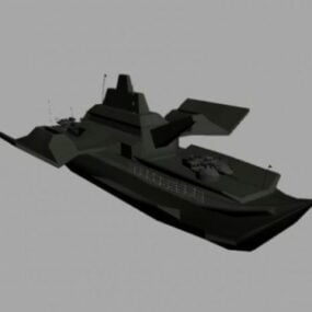 مدل سه بعدی کشتی قایقرانی تجاری