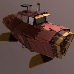 Sci-fi Ship Transport Vehicle 3d model