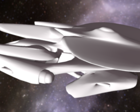 سفينة الفضاء الغريبة نموذج 3D مستقبلية