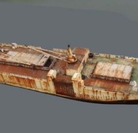 오래 된 선박 난파선 3d 모델