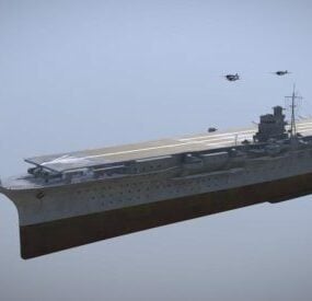 Shokaku 해군 순양함 선박 3d 모델