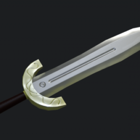 3д модель короткого меча и старого оружия