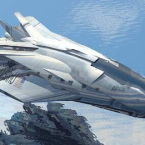 Modelo 3d da nave espacial militar