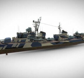 3D-Modell des deutschen Schlachtschiffs Odin