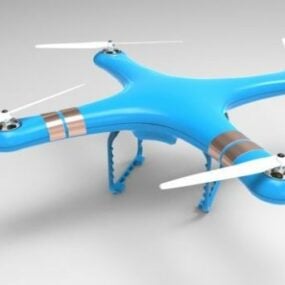 Model 3d Drone Quad Komersial