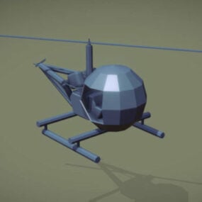 Einfaches Hubschrauber-3D-Modell