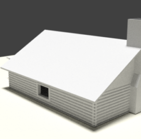 Model 3d Omah Atap Sederhana