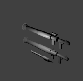 Simple Rpg Gun Weapon 3d model