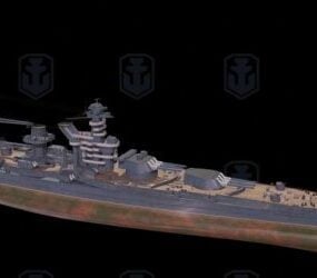 Mô hình tàu tuần dương hải quân Sinop 3d