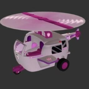 Cartoon Sky Airplane Vehicle 3d model