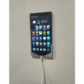 Slim Cellphone Wall Mount Printable 3d model