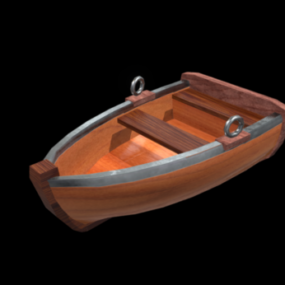 Small Wood Boat 3d model