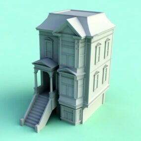Architecture Colonial House 3d model