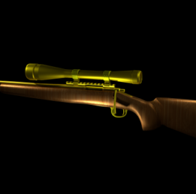 古いスタイルの狙撃ライフル銃 3D モデル