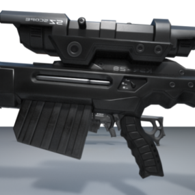 Ksr Sniper Rifle Gun 3d model