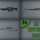 Lowpoly Sniper Rifle Gun Pack